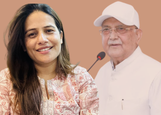 ओली नेतृत्वमाथि उषाकिरणको प्रश्न: ‘ओली रोज्ने कि एमाले?’ ओली नेतृत्वमाथि उषाकिरणको प्रश्न: ‘ओली रोज्ने कि एमाले?’